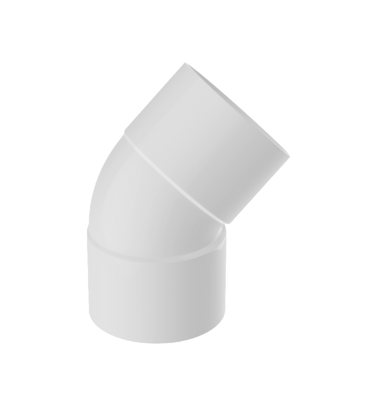 Codo 45º Tubo Bajada De Canaleta