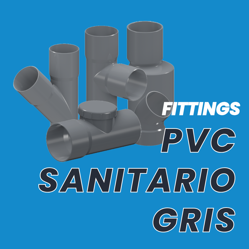 Fittings PVC Sanitario Gris
